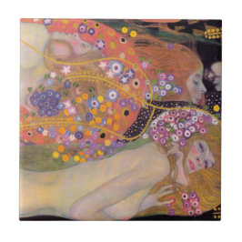 Azulejo De Cerâmica Gustav Klimt - Serpentes Água II