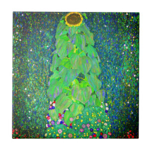 Azulejo De Cerâmica Gustav Klimt Sunflower