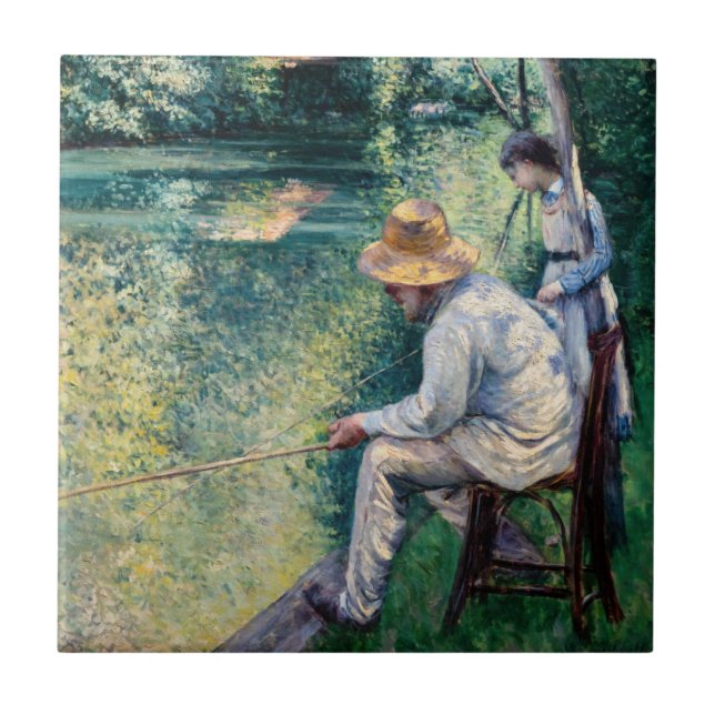 Azulejo De Cerâmica Gustave Caillebotte - Angling (Frente)