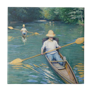 Azulejo De Cerâmica Gustave Caillebotte - Barcos no Yerres