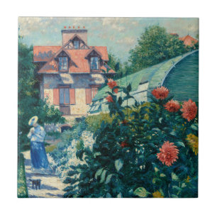 Azulejo De Cerâmica Gustave Caillebotte - Dálias, Jardim