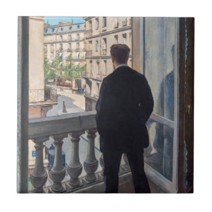 Azulejo De Cerâmica Gustave Caillebotte - Jovem à sua Janela
