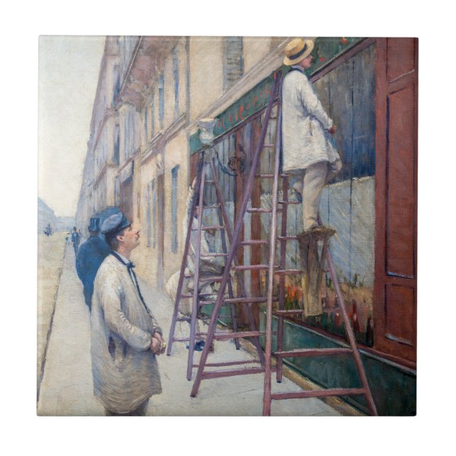 Azulejo De Cerâmica Gustave Caillebotte - Os Pintores de Casas (Frente)