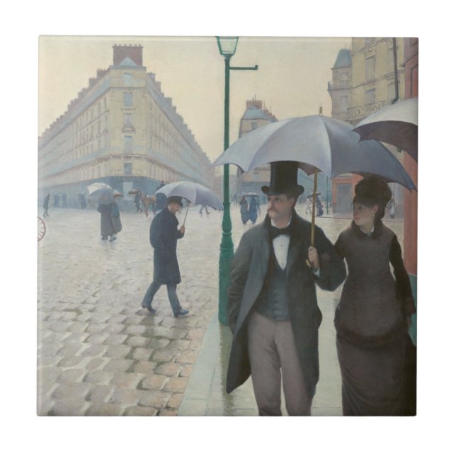 Azulejo De Cerâmica Gustave Caillebotte - Paris Street; Rainy Day (Frente)