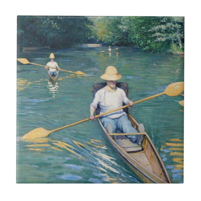 Azulejo De Cerâmica Gustave Caillebotte - Skiffs nos Yerres (Frente)