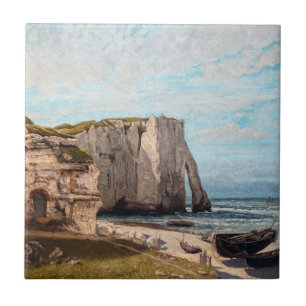 Azulejo De Cerâmica Gustave Courbet - Cliff no Etretat após a tempesta