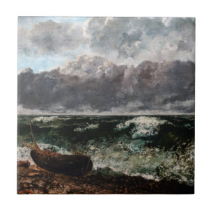 Azulejo De Cerâmica Gustave Courbet - O Mar Tempestuoso / A Onda