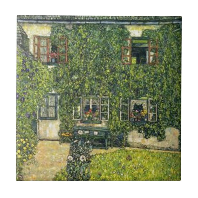 Azulejo De Cerâmica Gustavo Klimt - a casa de Guardaboschi (Frente)