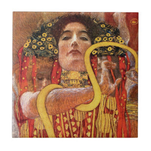 Azulejo De Cerâmica Gustavo Klimt - deusa da medicina de Hygieia da