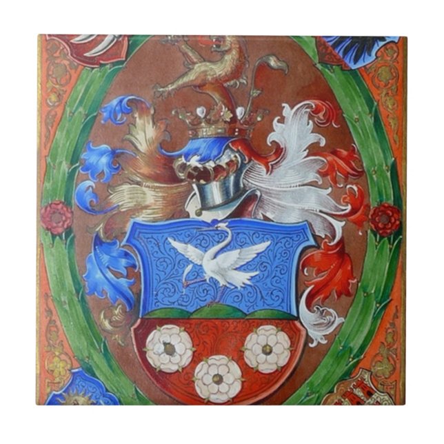 Azulejo De Cerâmica Gyarfas coat of arms (Frente)