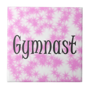 Azulejo De Cerâmica Gymnast Pink e White
