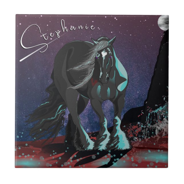 Azulejo De Cerâmica Gypsy Heart (Frente)