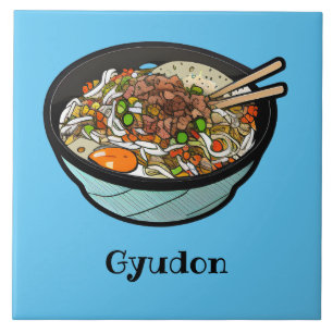 Azulejo De Cerâmica Gyudon (Japonês Beef Rice Bowl)