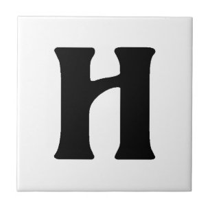 Azulejo De Cerâmica "H" monograma, texto Unicórnio