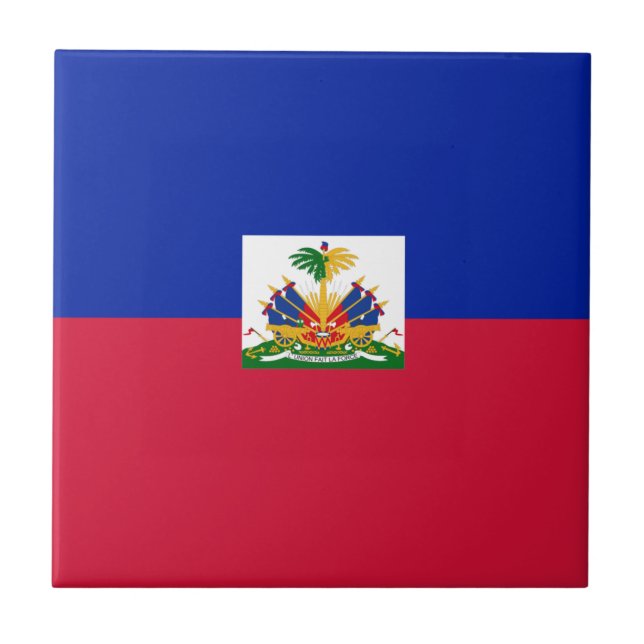 Azulejo De Cerâmica Haiti flag  (Frente)