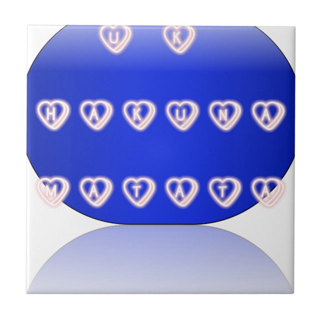 Azulejo De Cerâmica Hakuna Matata Art Impressão (Frente)