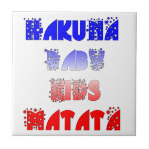 Azulejo De Cerâmica Hakuna Matata Baby & Kids: Design de cor francesa