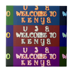 Azulejo De Cerâmica Hakuna Matata Bem-vindo ao Kenya.png
