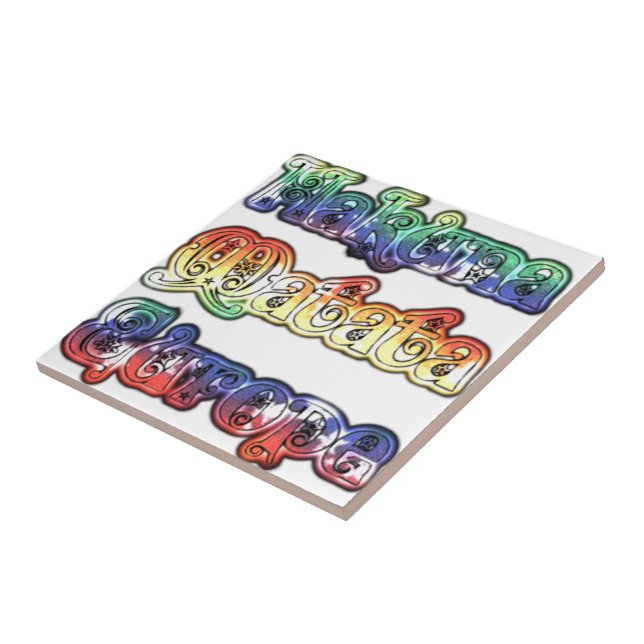 Azulejo De Cerâmica Hakuna Matata Europe Art Impressão/Graphic (Lateral)