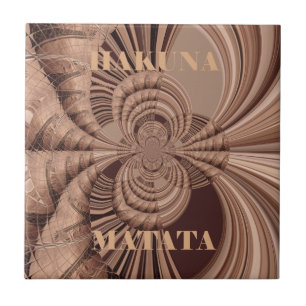 Azulejo De Cerâmica Hakuna Matata Kenya Giraffe Safari Woven Sourveni