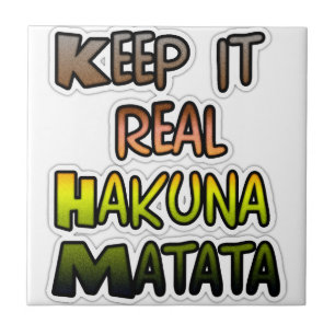 Azulejo De Cerâmica Hakuna Matata Mantém Os Presentes Reais