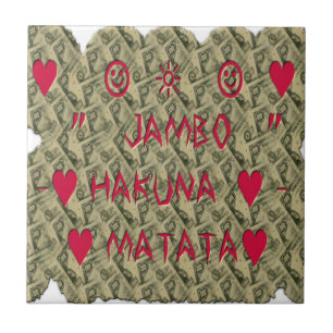 Azulejo De Cerâmica Hakuna Matata Talk Money presentes.png