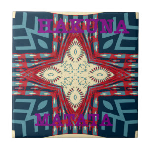 Azulejo De Cerâmica Hakuna Matata Text Hope Abstrato