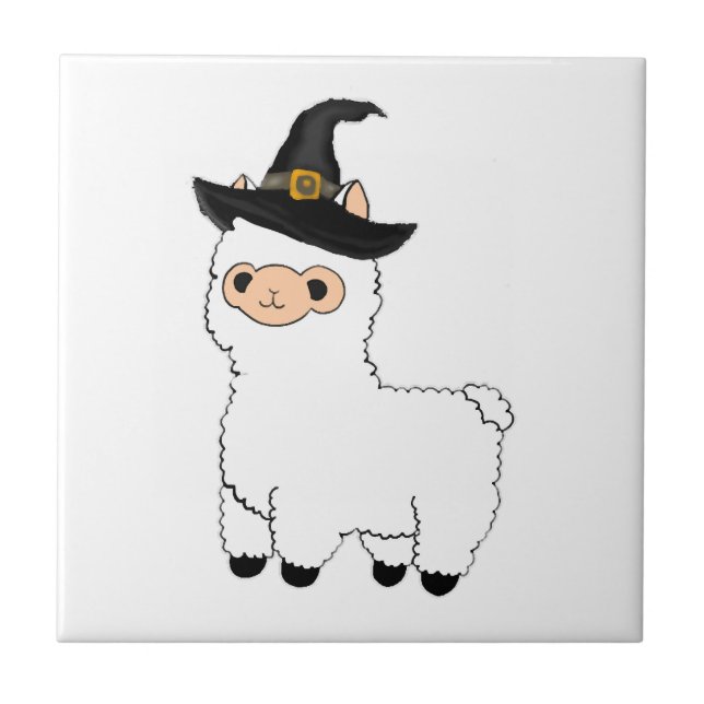 Azulejo De Cerâmica Halloween Alpaca (Frente)