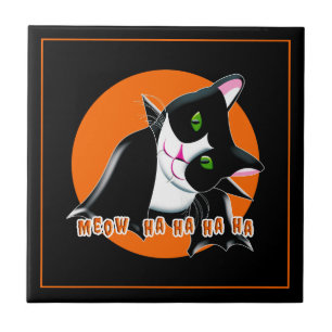 Azulejo De Cerâmica Halloween Cat