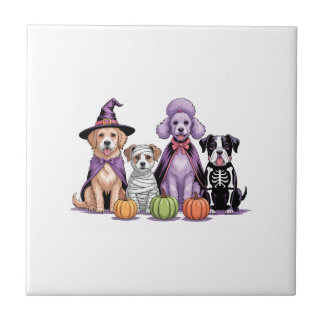 Azulejo De Cerâmica Halloween Squad Dog