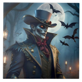 Azulejo De Cerâmica Halloween Steampunk Southern Gothic Zumbi
