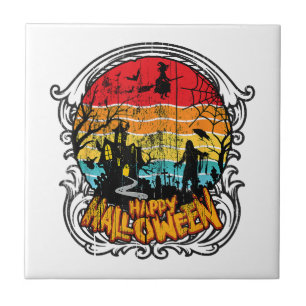Azulejo De Cerâmica Halloween Vintage Retro - Halloween Vintage