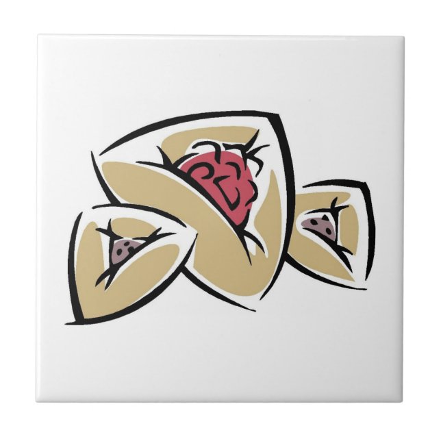 Azulejo De Cerâmica Hamantashen (Frente)