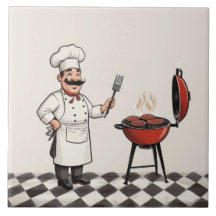 Hambúrguer do Chef Alegre: Cozinheiro grelhando ha