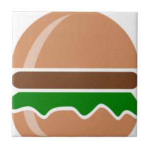 Azulejo De Cerâmica hambúrguer rápido comida sanduíche