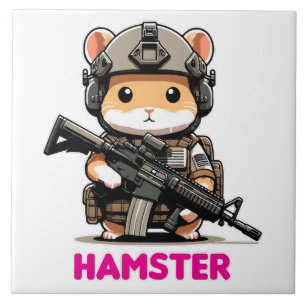 Azulejo De Cerâmica Hamster Tático