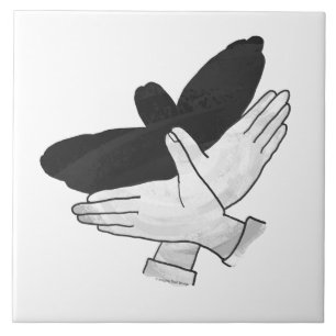 Azulejo De Cerâmica Hand Silhouette Eagle