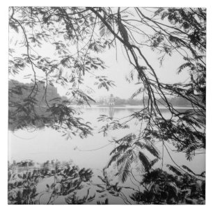 Azulejo De Cerâmica Hanoi Vietnã, Vista do Lago Hoan Kiem