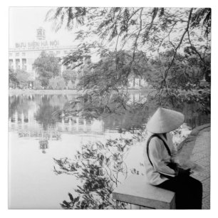 Azulejo De Cerâmica Hanoi Vietnã, Vista do Lago Hoan Kiem (NR)
