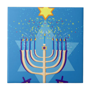 Azulejo De Cerâmica hanukkah menorah