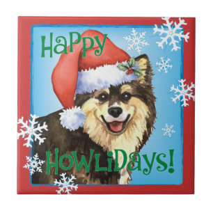 Azulejo De Cerâmica Happy Howliday Lapphund Finlandês