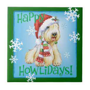 Azulejo De Cerâmica Happy Howlidays Sealyham Terrier