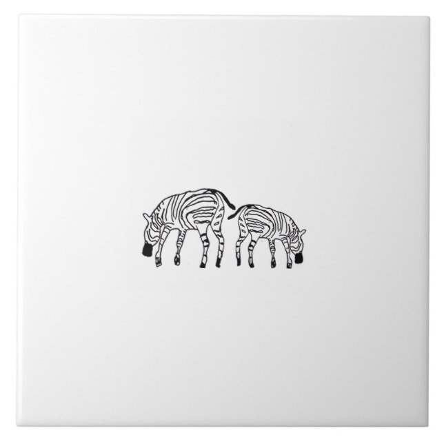 Azulejo De Cerâmica Happy Kenyan Zebras White (Frente)