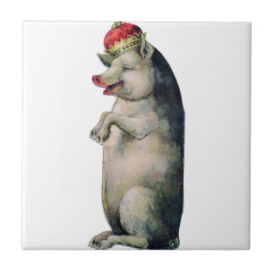 Azulejo De Cerâmica Happy pig king