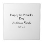 Azulejo De Cerâmica Happy st. Patrick's day name family place simple g<br><div class="desc">design</div>