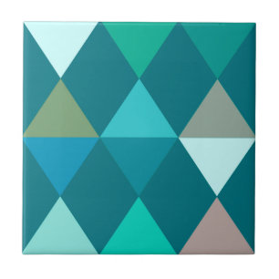 Azulejo De Cerâmica Harlequin / diamante - Teal e Aqua