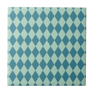 Azulejo De Cerâmica Harlequin Seafoam e cerceta