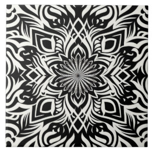 Azulejo De Cerâmica Harmonia B&W (sem borda)