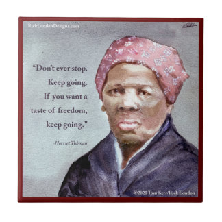 Azulejo De Cerâmica Harriet Tubman & Citação