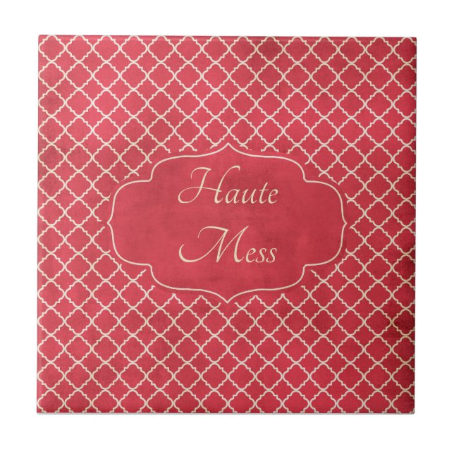 Azulejo De Cerâmica Haute Mess Funny (Frente)